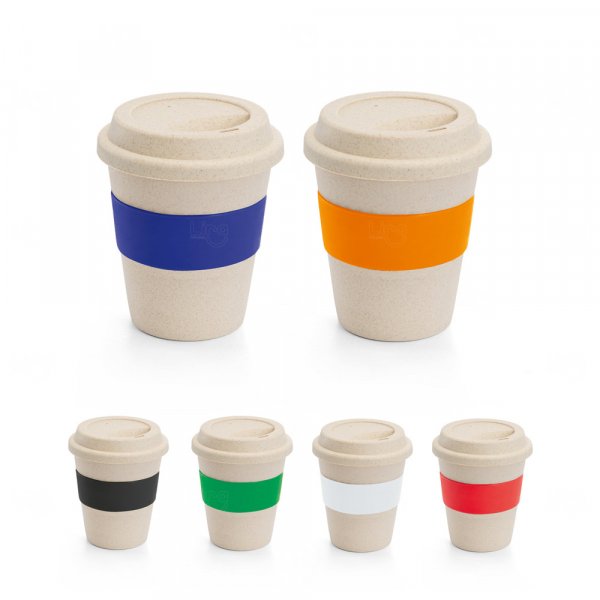 Copo de Viagem em Fibra de Bambu 380ml Personalizado