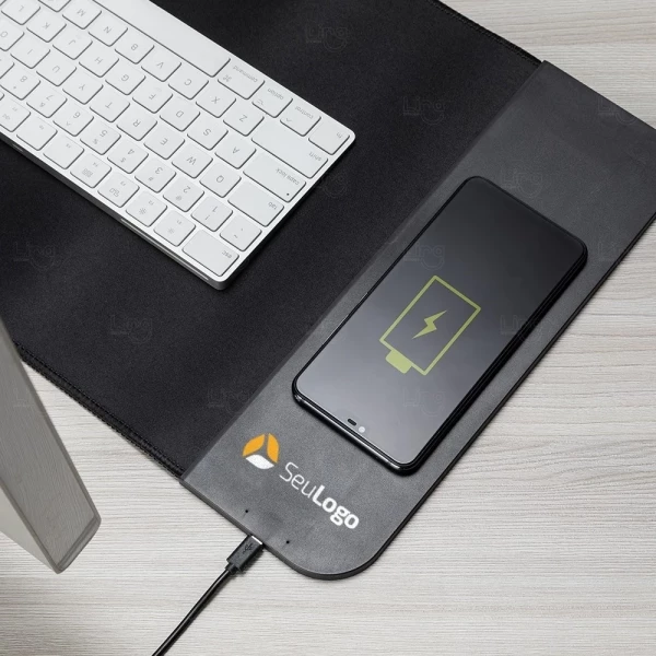 Desk Pad com Base Carregador por Indução Personalizado 