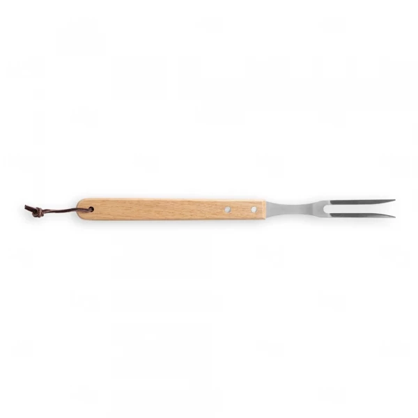 Kit Churrasco 4 Peças com Avental/Estojo, Faca, Garfo e Pinça 