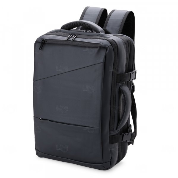 Mochila Expansível de Couro Sintético Personalizada - 36 Litros 