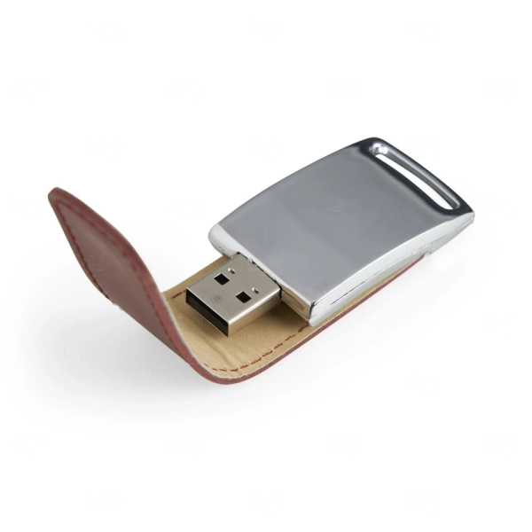 Pen Drive de Couro 4GB Personalizado 