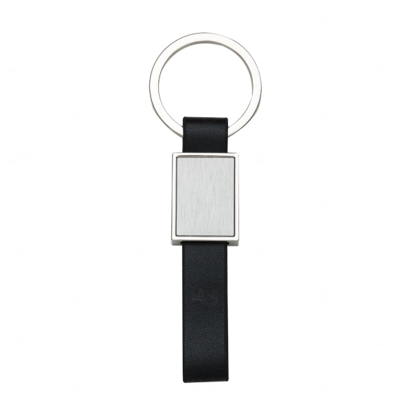 Chaveiro Metal e Couro Sintético Personalizado