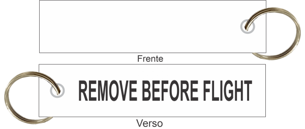 Chaveiro Remove Before Flight - Argola - Corte Reto 