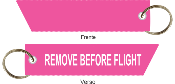 Chaveiro Remove Before Flight  - Argola - Corte Diagonal 
