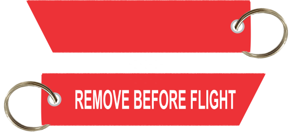 Chaveiro Remove Before Flight  - Argola - Corte Diagonal 