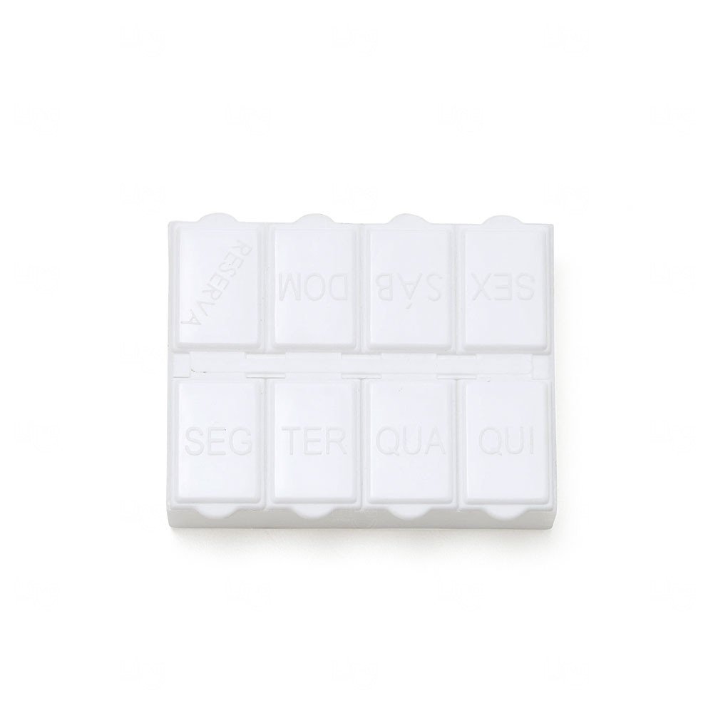 Porta Comprimidos Semanal Personalizado Branco