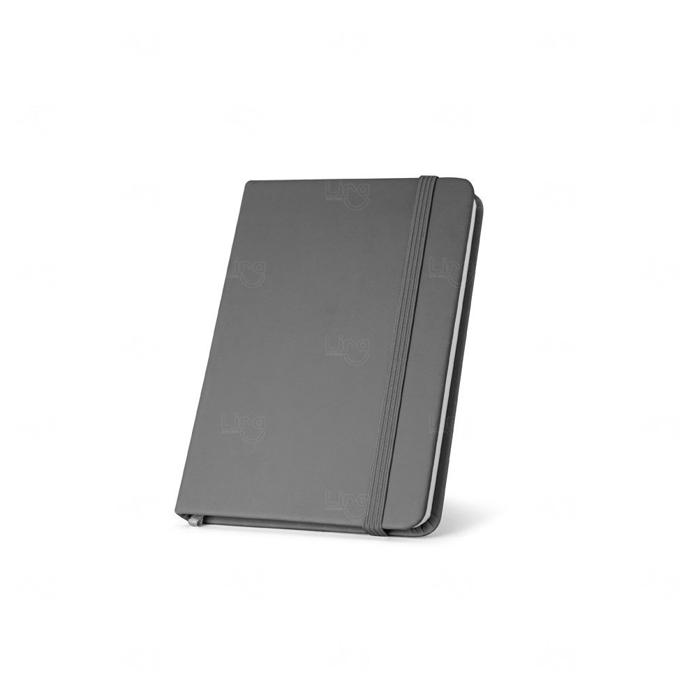 Moleskine de Bolso Personalizado - 14 x 9 cm Cinza