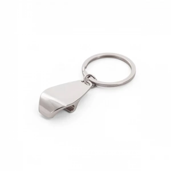 Chaveiro de Metal com Abridor Personalizado Prata