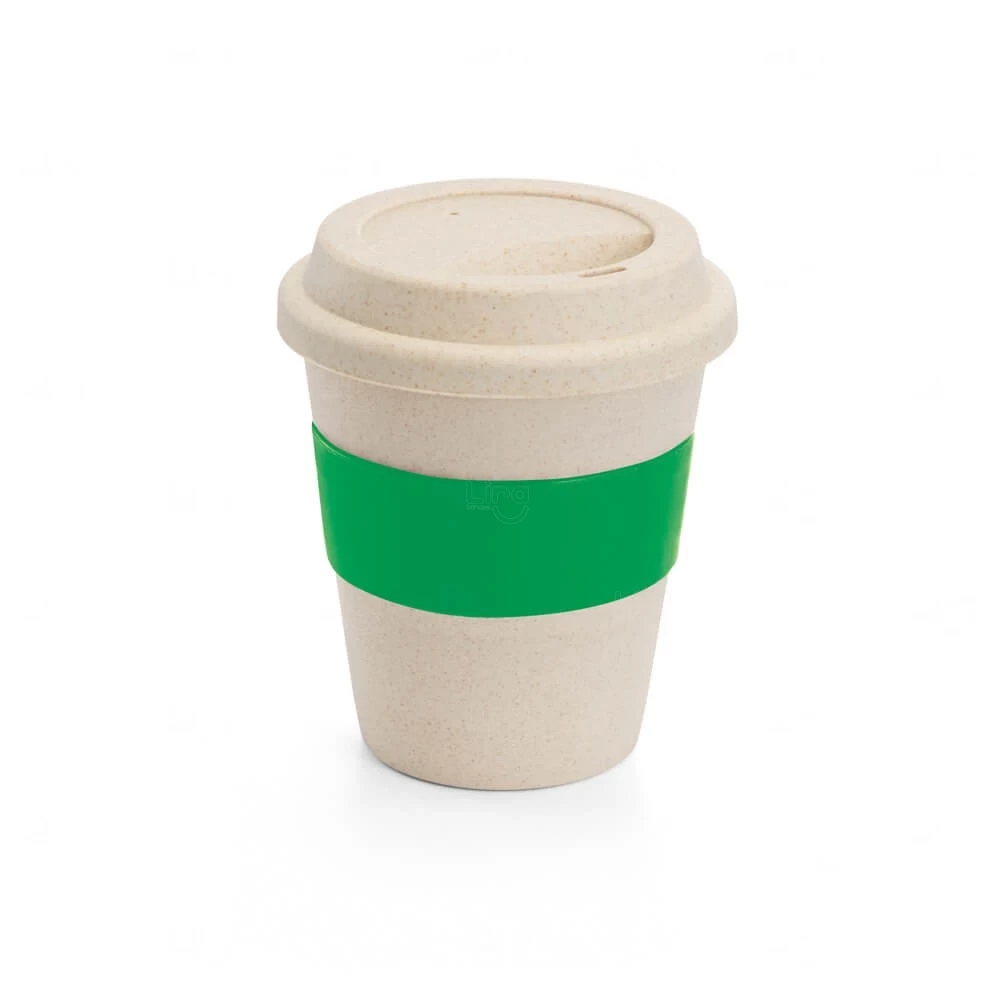 Copo de Viagem em Fibra de Bambu 380ml Personalizado 