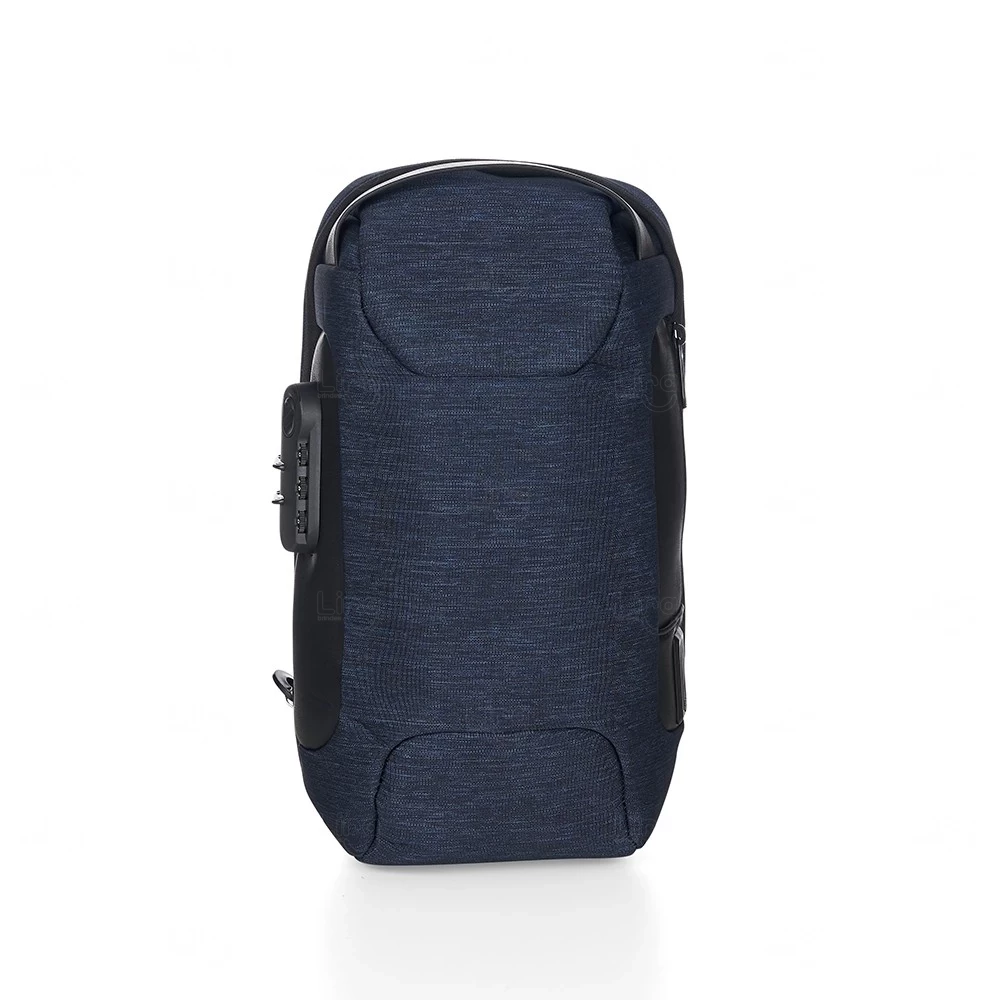 Mochila de Ombro 10L Antifurto com Segredo Azul
