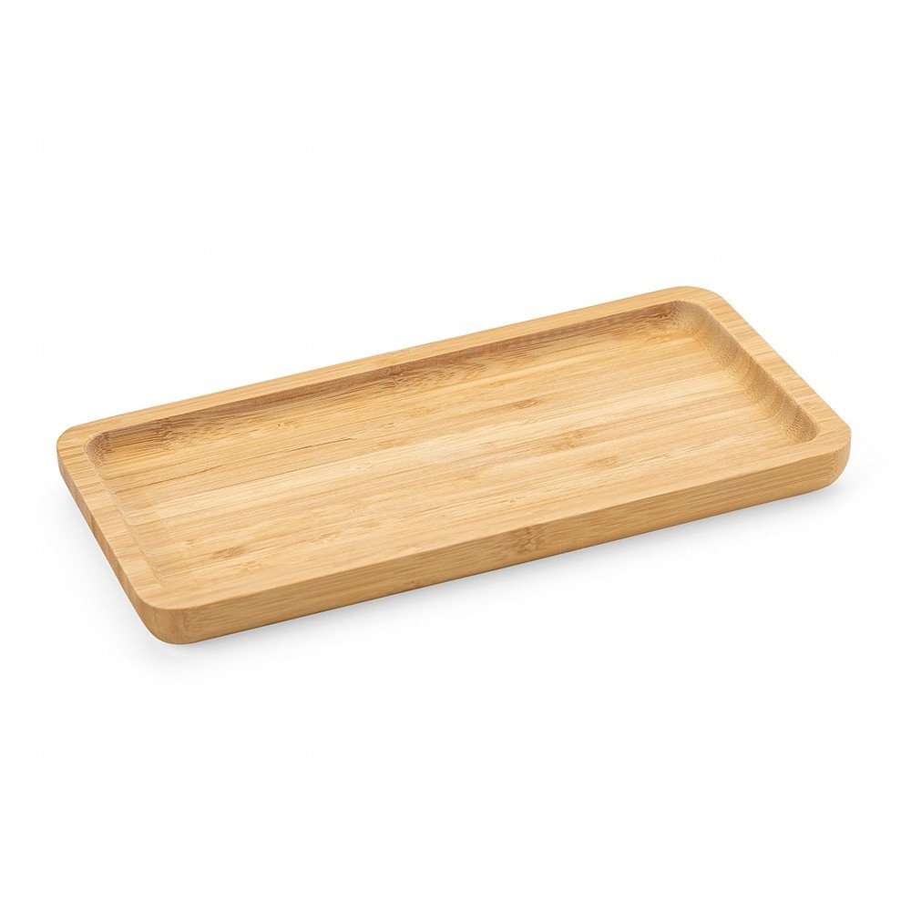 Petisqueira de Bambu Retangular 26x13cm Personalizada 
