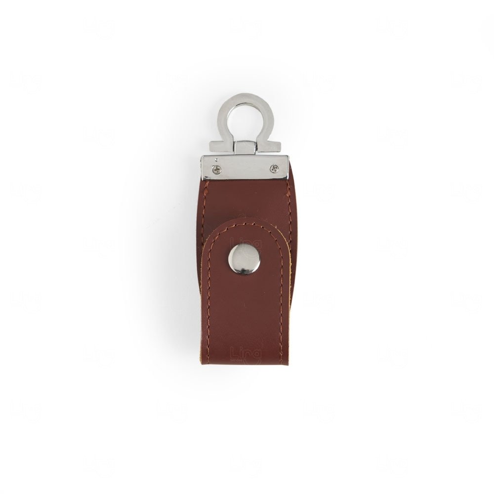 Pen Drive de Couro Sintético Personalizado 