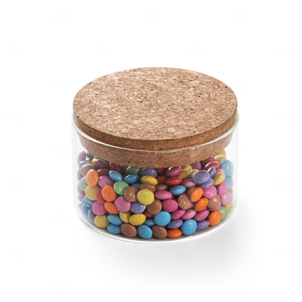 Frasco de Vidro 380ml com Cortiça Personalizado 