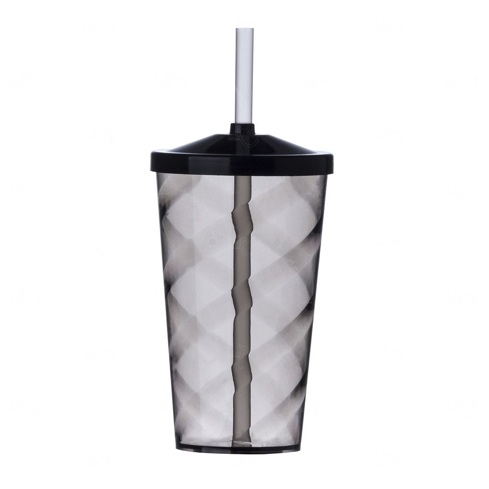 Copo Espiral 550 ml com Canudo Personalizado 