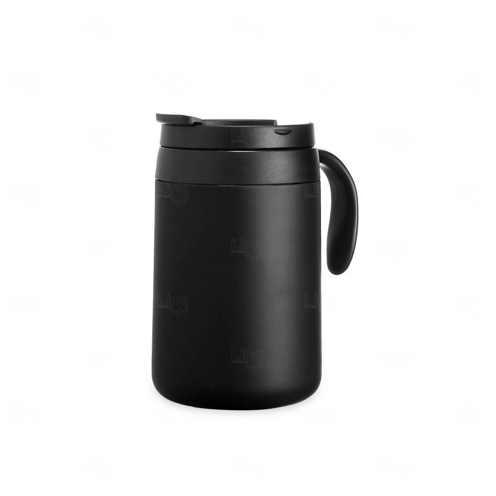 Caneca Térmica Inox 500ml Personalizada Preto