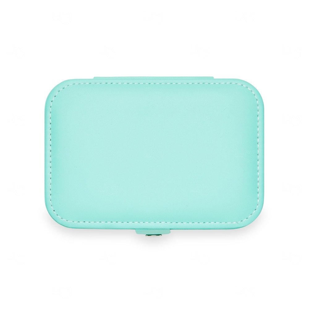 Porta-Joias de Couro Sintético Personalizado Verde