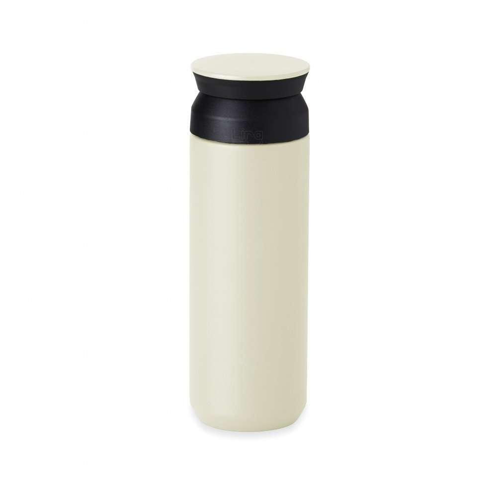 Garrafa Térmica 470ml Inox com Tampa Dupla Personalizada Branco