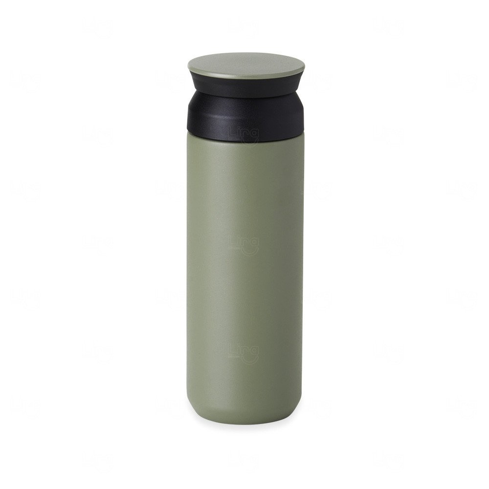 Garrafa Térmica 470ml Inox com Tampa Dupla Personalizada Verde