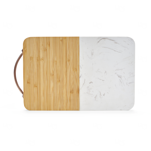 Tábua de Corte em Bambu e Mármore Personalizada 
