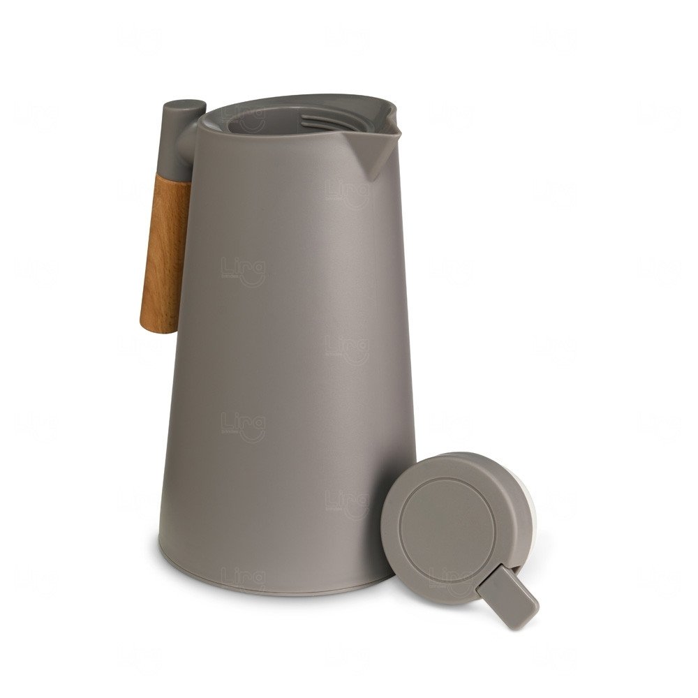 Garrafa Térmica Retrô 1 Litro Personalizada Cinza