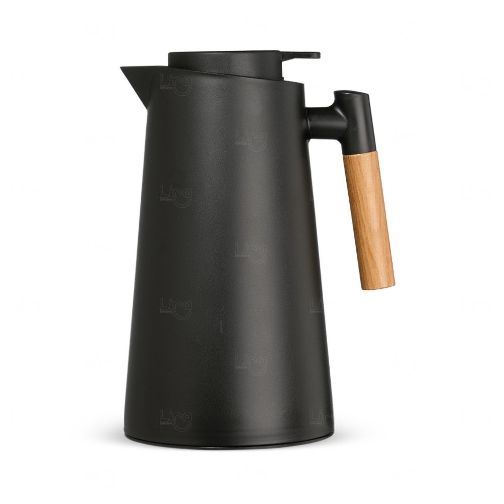 Garrafa Térmica Retrô 1 Litro Personalizada Preto