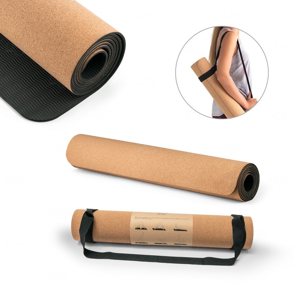 Tapete para Yoga em Cortiça Personalizado 