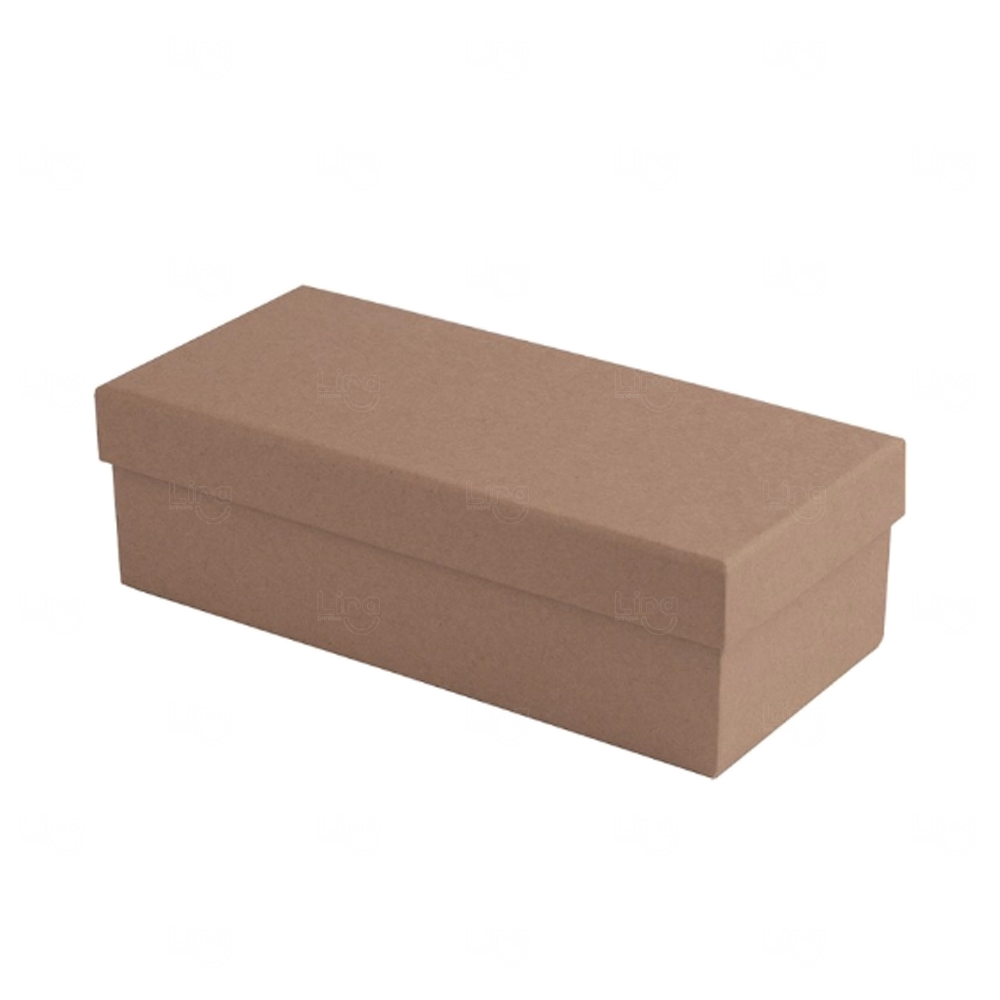 Caixa Cartonada Retangular Personalizada (18 x 8 x 5,5 cm) Kraft