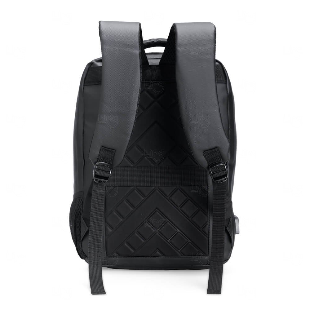 Mochila Executiva 18L em Couro Sintético Personalizada 