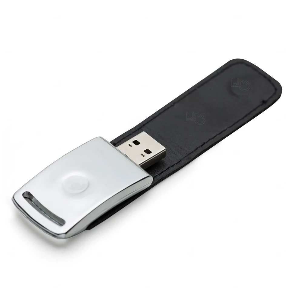 Pen Drive de Couro 4GB Personalizado 