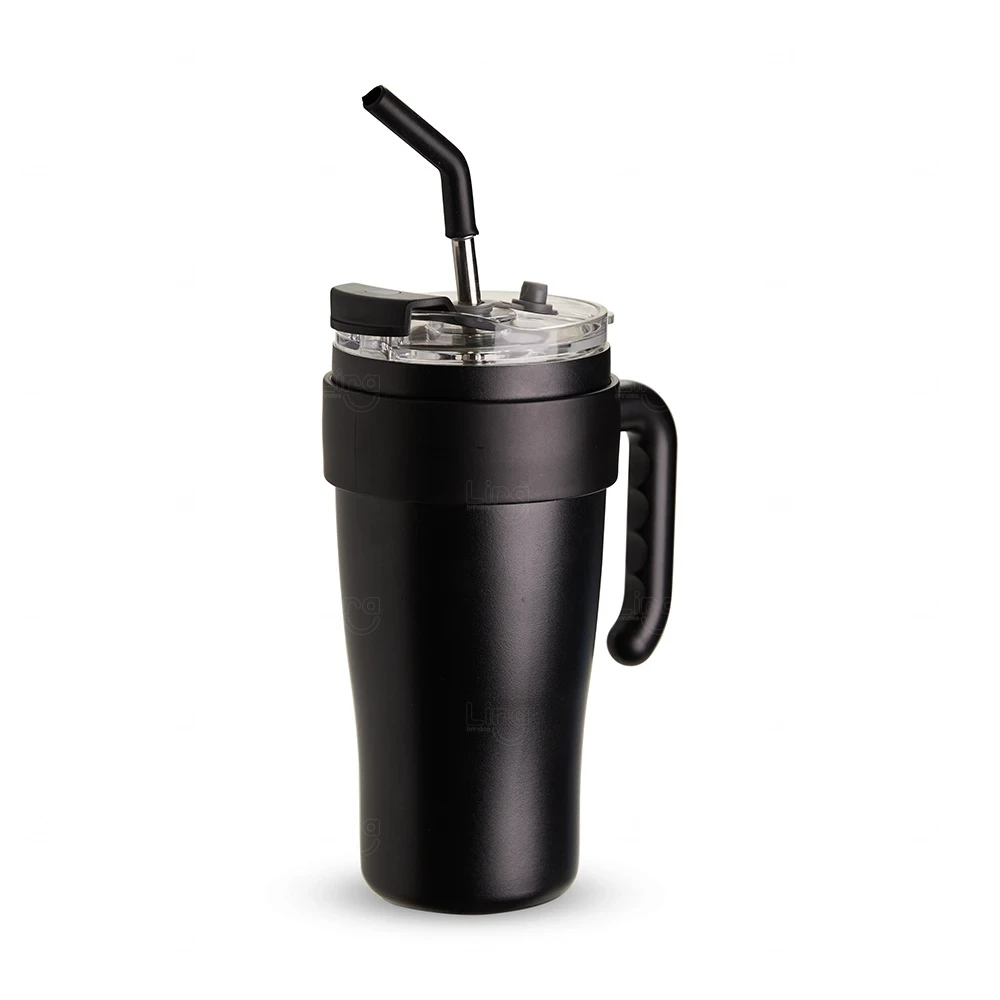 Caneca Térmica Inox 800ml Personalizada Preto